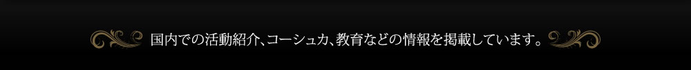 国内での活動紹介、コーシュカ、教育などの情報を掲載しています。